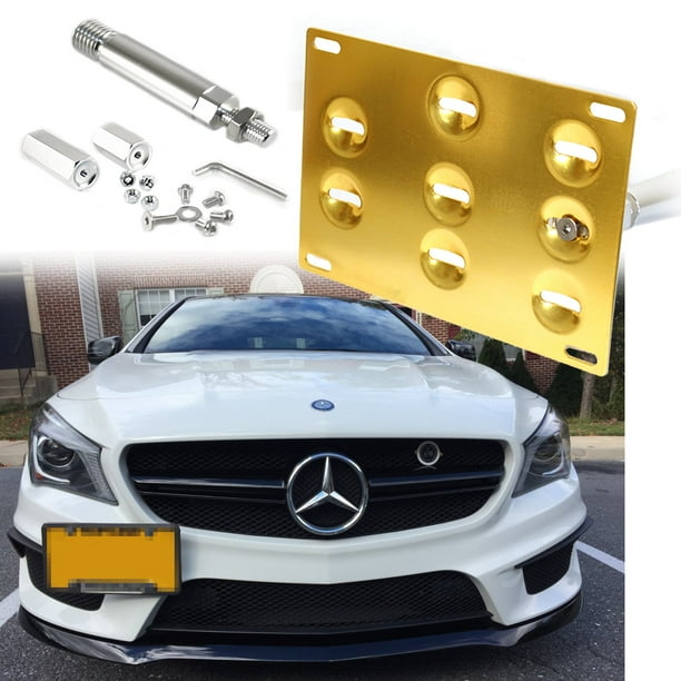 Black 1 Set Front Tow Hook License Plate Bumper Mounting Bracket Fit Mercedes-Benz C E S M GLA GLK CLA ML SL AMG Class Black 1 Set Front Tow Hook License Plate Bumper Mounting Bracket Fit Mercedes-Benz C E S M GLA GLK CLA ML SL AMG Class